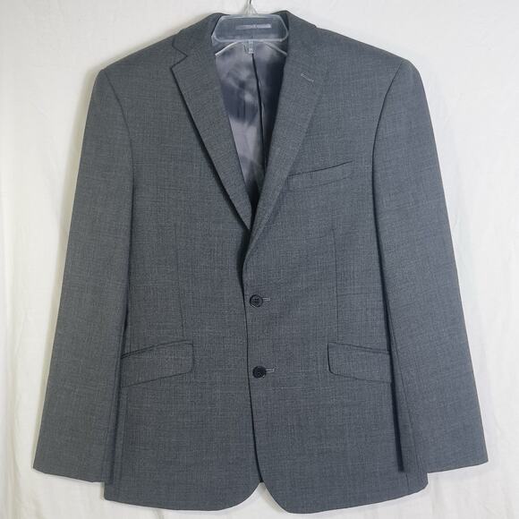 Charles Tyrwhitt Slim Fit Gray Wool Blazer Sport Coat Jacket Men’s 40S Merino - Picture 2 of 11